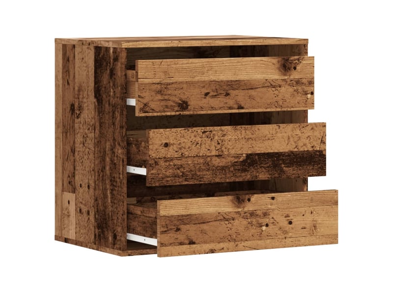  Commode chambre adulte, commode d'angle vieux bois 60x41x58 cm bois d'ingénierie  - Conforama E