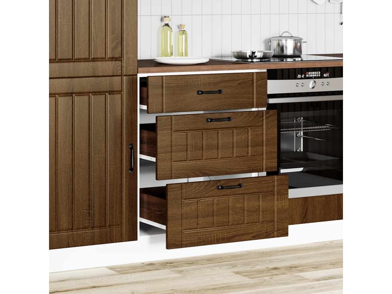  Meuble de rangement, armoire de cuisine lucca chêne marron bois ingénierie shl8046  - Conforama C