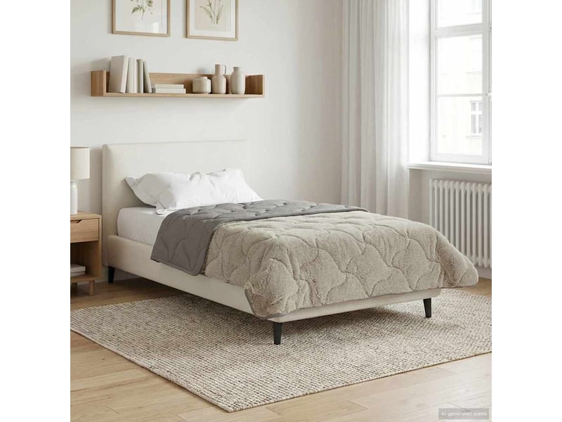  Couette - duvet d'été 140 x 220 cm été gris clair respirant  - Conforama B