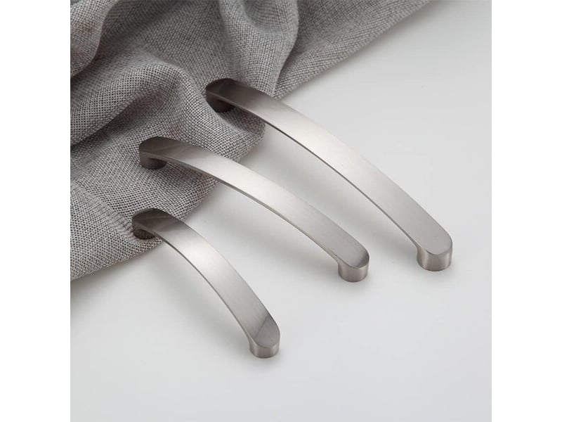  Jeu de 10 poignées en acier inoxydable poli de 128 mm, poignées pour tiroirs, portes et meubles de cuisine  - Conforama E