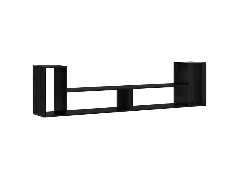  Meuble tv - banc tv - meuble de rangement 100 x 30 x 50 cm chêne noir bois d'ingénierie  - Conforama A