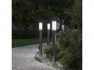 Lot de 3 borne lumineuse avec sortie 80 cm acier inoxydable ip44 shl26032