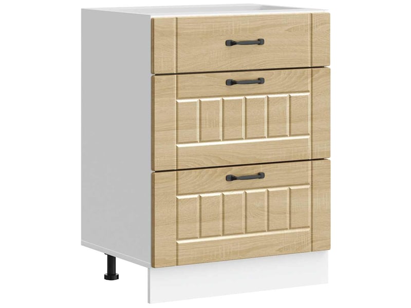  Meuble de rangement, armoire de cuisine lucca chêne sonoma bois ingénierie shl7244  - Conforama A