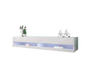Meuble tv coloris blanc 140 cm