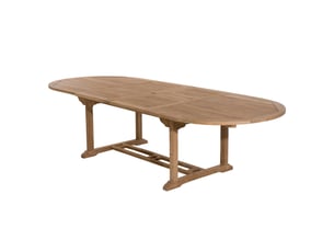 Table ovale avec allonge 200300 cm en teck - gardena