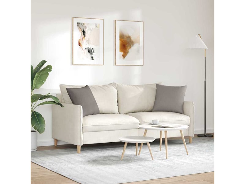  Lot de 2 coussins de canapé, coussins décoratifs tissu taupe 45 x 45 cm cf58957  - Conforama D