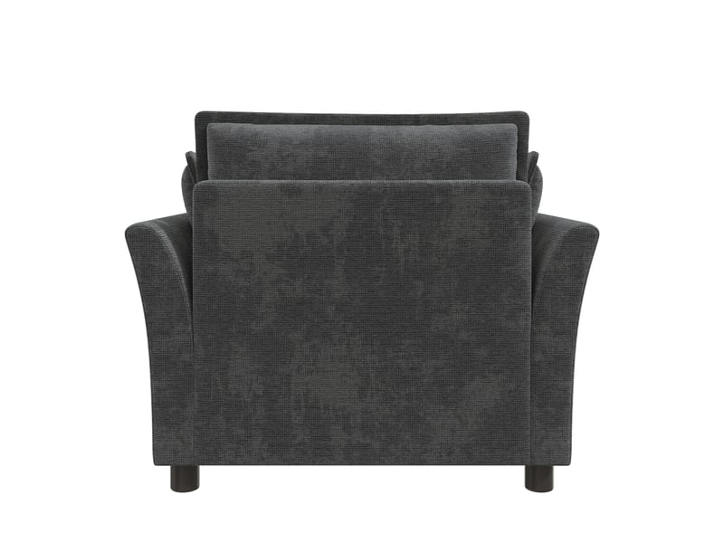  Fauteuil moderne 1 place, gris, chenille, accoudoirs rembourrés, grand confort  - Conforama E