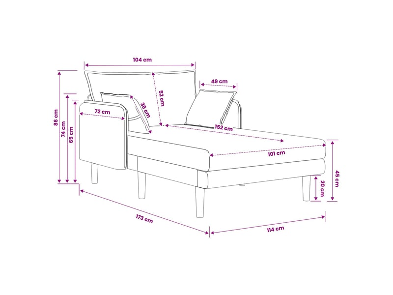  Vidaxl grande méridienne orange tissu en velours côtelé  - Conforama C