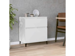 Buffet - bahut - meuble de rangement blanc 60x35x70 cm bois d'ingénierie