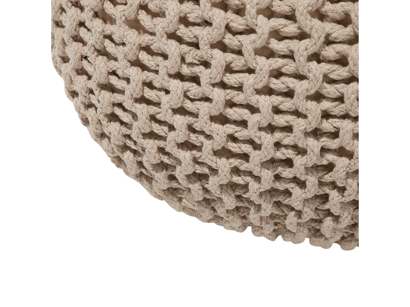 Pouf conrad coton beige clair 52519 - Conforama E