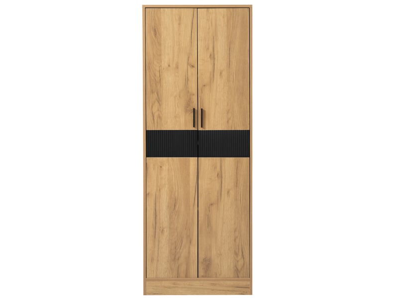  Armoire haute de rangement 60 x 35 x 160 cm – chêne clair – 2 étagères réglables, fermeture douce  - Conforama D