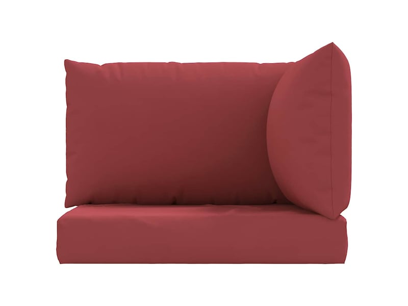  Lot de 3 coussins de palette, coussins de canapé rouge bordeaux tissu oxford cf59705  - Conforama D