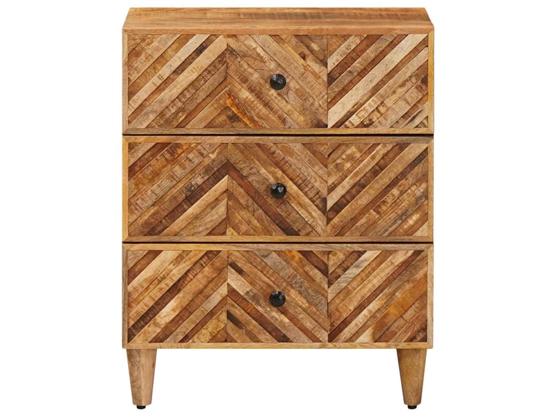  Table de chevet - cabinet de chevet - table de nuit marron 50 x 33 x 60 cm bois de mangue massif  - Conforama B
