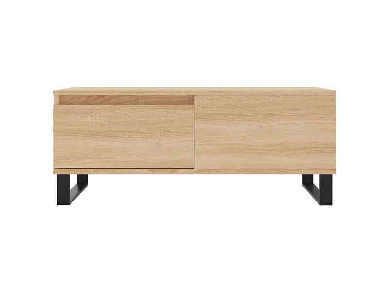  Table basse | table de salon chêne sonoma 90x50x36,5 cm bois d'ingénierie shl8448  - Conforama E