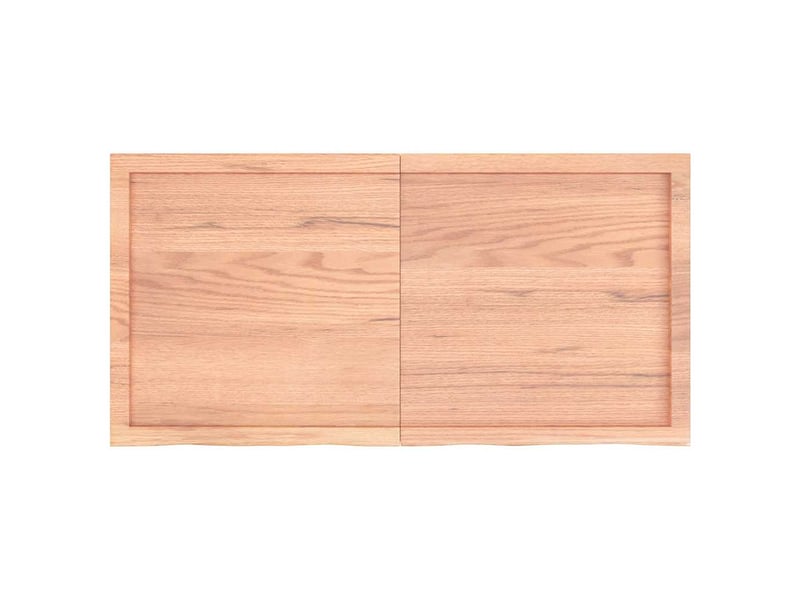 Comptoir de salle de bain, plan de travail marron 120x60x(2-6) cm bois traité cf65790 - Conforama C