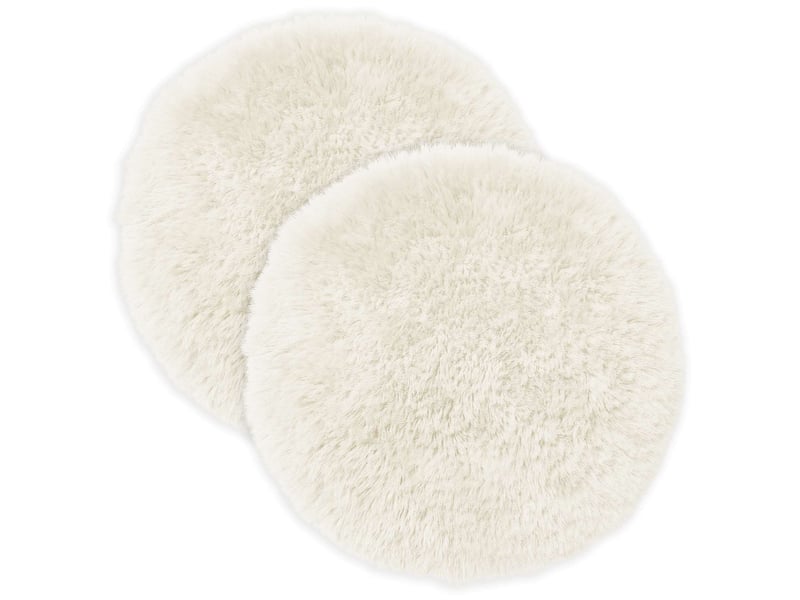 Lot de 2 coussins avec oreiller, coussins décoratifs heerlen blanc fleece pv cf50405 - Conforama A