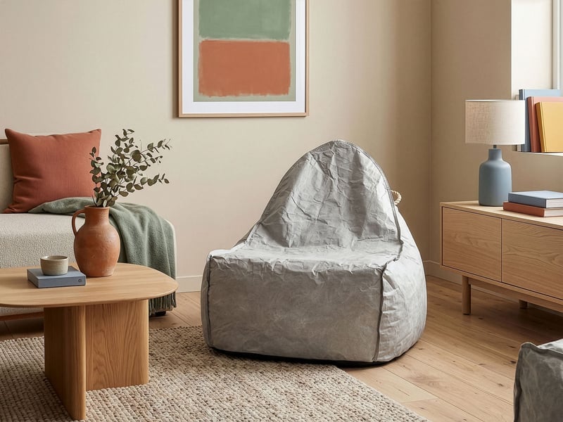  Housse de pouf drop 63 cm 75 cm gris  - Conforama B
