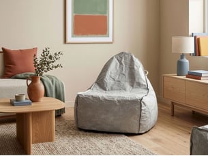 Pouf / repose pied gris