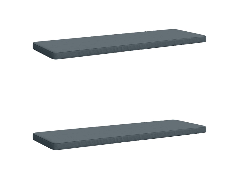 Lot de 2 coussins de banc, coussins d'assise vught 100 % polyester bleu cf57830 - Conforama A