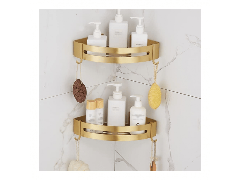  Étagère murale d'angle salle de bain - support shampoing cosmétiques antirouille - design compact et robuste - rangement douche élégant 200pcs  - Conforama A