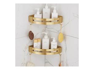 Étagère murale d'angle salle de bain - support shampoing cosmétiques antirouille - design compact et robuste - rangement douche élégant 200pcs