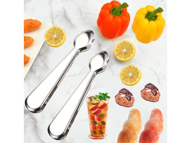 2 pcs pinces à sucre, 19cm pince à glaçons en acier inoxydable, pince de service pince bonbon, pour glace,sucre, biscuit,bar,buffet,grill bar cuisine NO Commercial reference - Conforama E