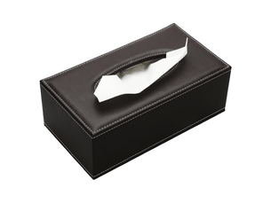 Boîte à mouchoirs en cuir pour la maison, le bureau et l'automobile (marron)