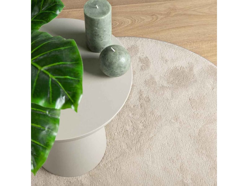  Tapis de salon - tapis de surface ovale huarte beige 120 x 170 cm 100% polyester  - Conforama E