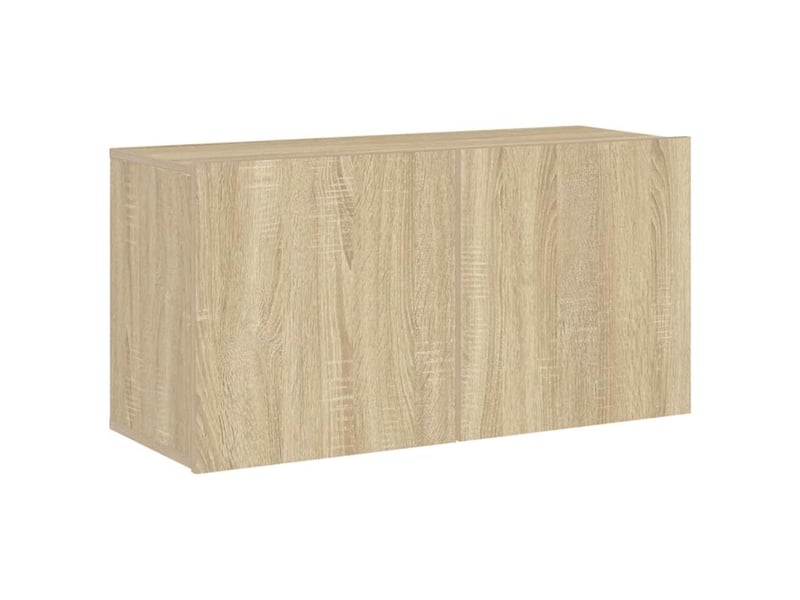  Meuble tv - unités murales tv 5 pcs chêne sonoma bois d'ingénierie  - Conforama E