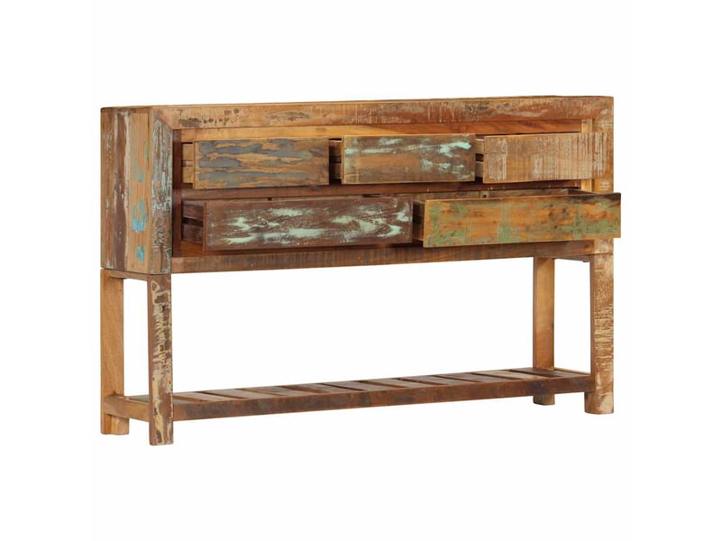  Buffet - bahut - meuble de rangement 120x30x75 cm bois de récupération solide  - Conforama C