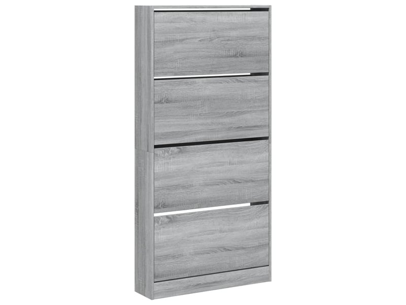  Meuble à chaussure | armoire à chaussures 4 tiroirs rabattables sonoma gris  - Conforama A