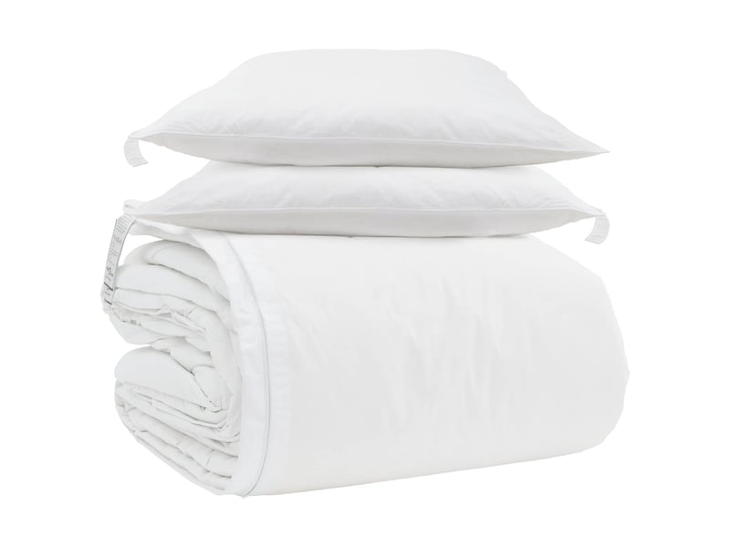  Ensemble de duvet avec oreiller 3 pièces - couette blanc plume de canard  - Conforama A