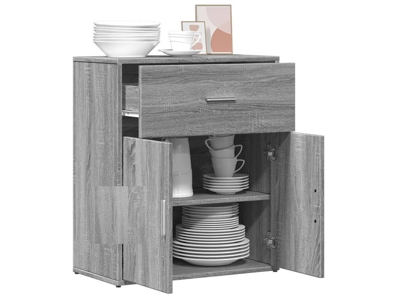  Buffet - bahut - meuble de rangement sonoma gris 60x31x70 cm bois d'ingénierie  - Conforama D