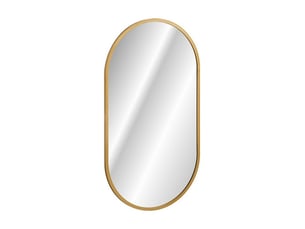 Miroir salle de bain led doré ovale 90x50 cm ultra fin