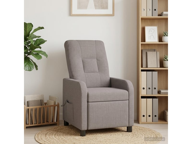  Vidaxl fauteuil de massage inclinable taupe tissu  - Conforama B