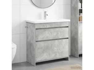 Ensemble de mobilier de salle de bain gris béton shl4802