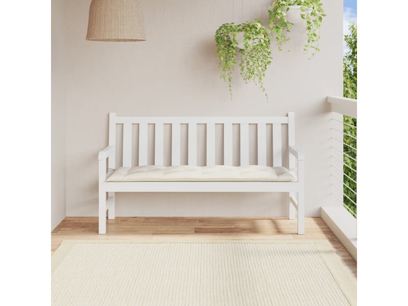  Coussin de banc de jardin, coussin d'assise crème mélangé 150x50x7 cm tissu cf52719  - Conforama C
