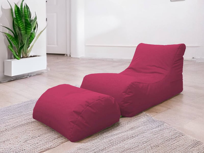  Pouf alton, en forme de sac, 120x80x60h cm rose fuchsia Alton - Conforama D