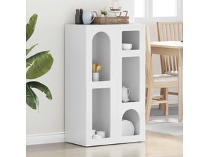 Buffet - bahut - meuble de rangement elst blanc brillant 59 x 35 x 100,5 cm bois d'ingénierie