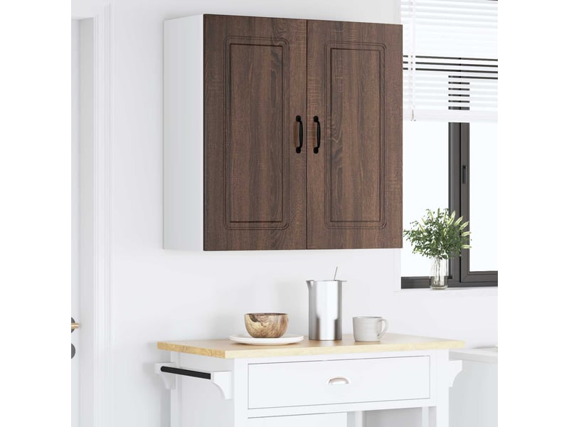  Meuble mural de cuisine | armoire de cuisine chêne brun 80x31x80cm shl3757  - Conforama D