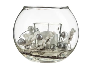 Bougie boule verre décorative