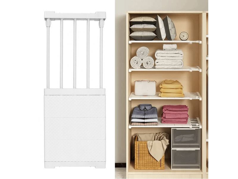 Étagère de placard à tension réglable, largeur 24 cm, support de rangement pour garde-robe (nestnicheg4oy80ag53-12) - Conforama C