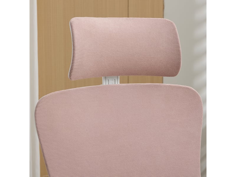 Chaise de bureau ergonomique en maille avec support lombaire et appui-tête réglables, accoudoirs pliables  - Conforama R