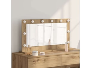 Miroir rectangulaire à fixer coloris marron <strong></strong>  <strong></strong> - 80 cm x 45 cm