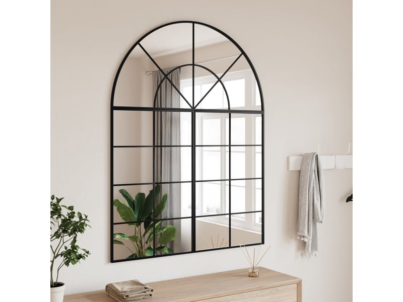  Miroir mural noir 100x130 cm arche fer cf62844  - Conforama B