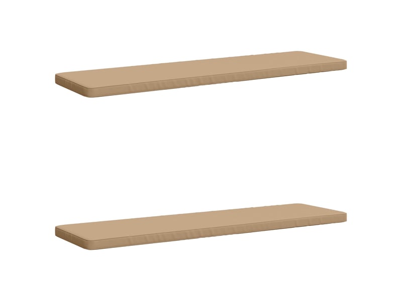  Lot de 2 coussins de banc, coussins d'assise vught 100 % polyester sable cf58127  - Conforama A
