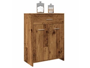 Armoire de salle de bain, meuble de rangement vieux bois 60x33x80 cm bois ingénierie