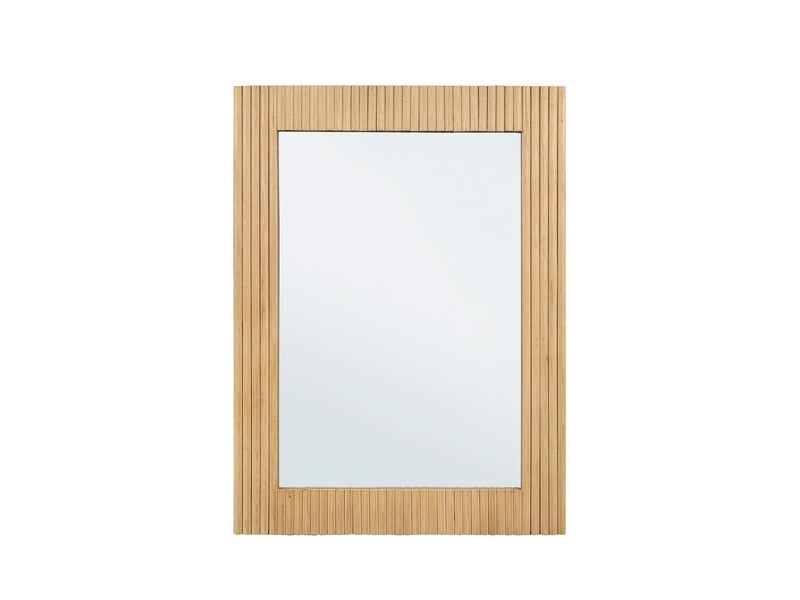  Miroir rectangulaire 60x80 avec cadre en bois naturel charley yes  - Conforama A