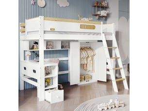 Lit superposé 90x200 cm <strong></strong>  <strong></strong> coloris blanc