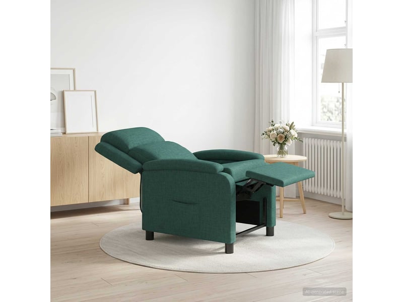  Vidaxl fauteuil inclinable vert foncé tissu  - Conforama B
